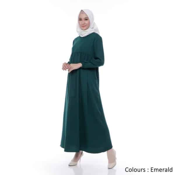 Gamis Wanita Bonanza Dress Muslim Polos Ori