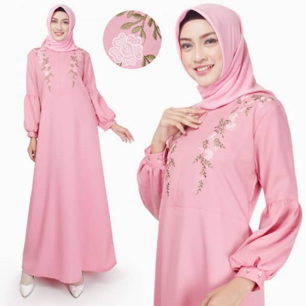 bordir dress muslim modern terbaru harga murah